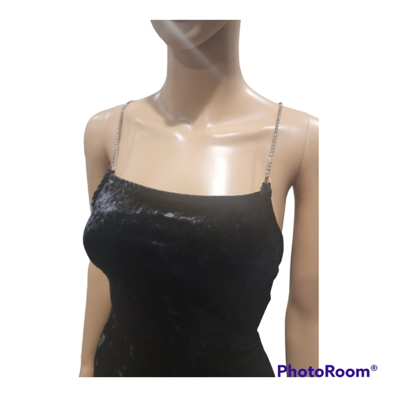 $15! Today Only! Madden Girl Luxe Velvet Rhinestone Strapped Dress - Picture 3 of 5